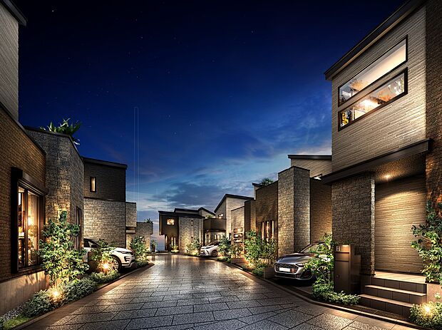 【※外観完成予想CG】通り抜けのない街区設計で家族で安心して住める11邸