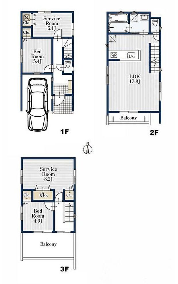 (2号棟)、価格5980万円、2LDK+2S、土地面積65.53m2、建物面積113.86m2