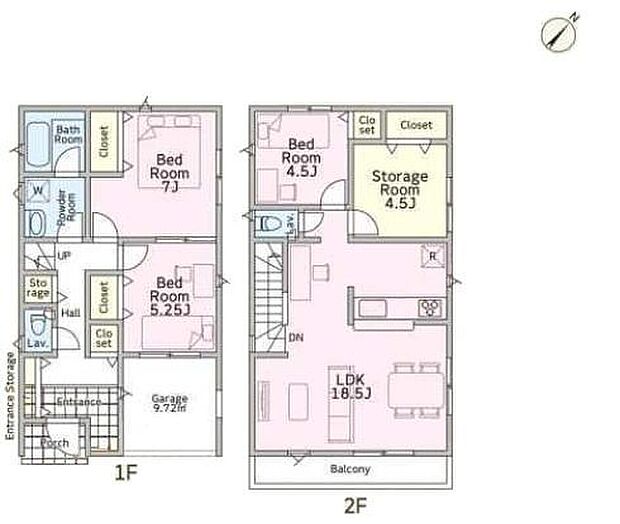 (2号棟)、価格4180万円、3LDK+S、土地面積89.97m2、建物面積102.87m2