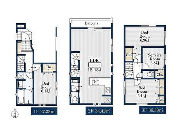 (1号棟)、価格4280万円、3LDK+S、土地面積53.07m2、建物面積111.11m2