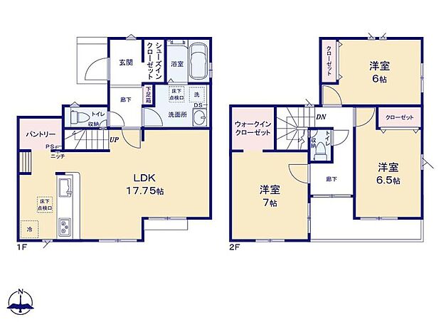 (1号棟)、価格5140万円、3LDK、土地面積108.73m2、建物面積99.37m2