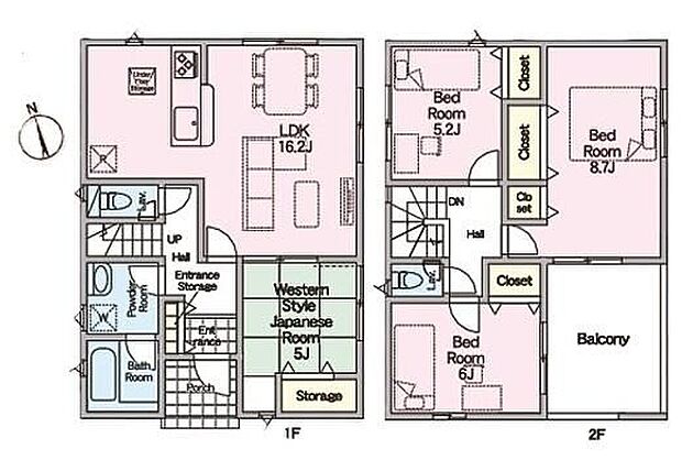 (2号棟)、価格3580万円、4LDK、土地面積150.1m2、建物面積95.57m2 