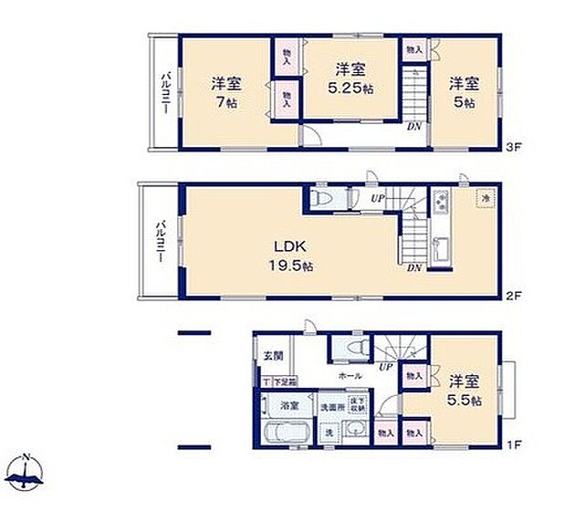 (１号棟)、価格3598万円、4LDK、土地面積74.13m2、建物面積114.78m2