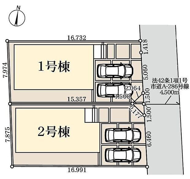 駐車2台(車種による)確保!来客用や自転車を置いても◎並列でお車を停められるのでラクラク♪コンビニが徒歩5分も魅力的☆是非ご覧ください♪
