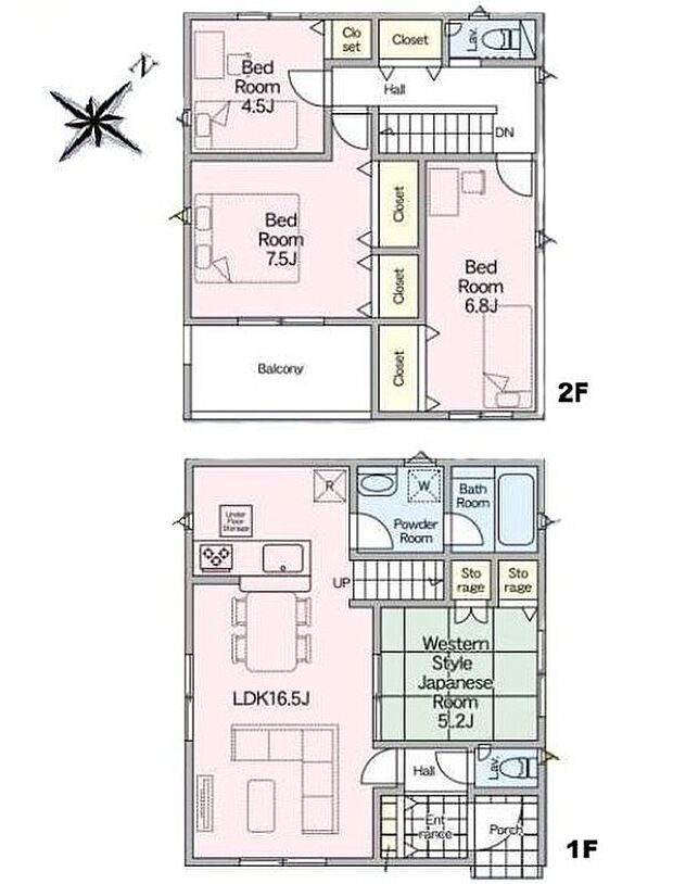 (1号棟)、価格3480万円、4LDK、土地面積124.27m2、建物面積94.96m2