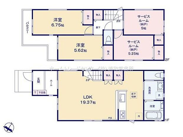 【2LDK+2S】☆リビングイン階段を設置☆
家族がリビングで顔を合わせる事で会話も増え、ますます家族の絆も深まりますね♪