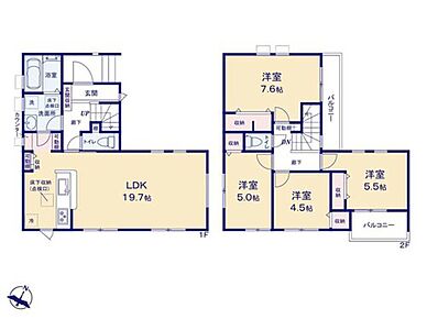 ◇広々19帖超のLDKは3面採光でいつも明るい印象です♪
◇全居室収納、パントリーにもなる可動棚付きキッチン収納付き♪
◇2階に居室をまとめてプライベートの時間も充実♪ 