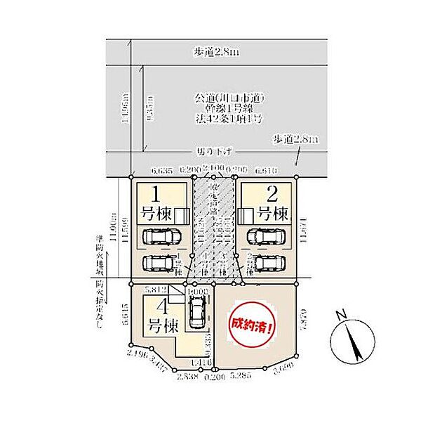 【全体区画図】ＪＲ京浜東北線「川口」駅まで徒歩15分！
全棟カースペース完備しております♪
ぜひ一度ご覧下さい！