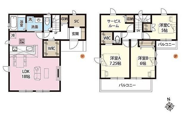 【3LDK+S】家事動線スムーズな水回り集中設計!家事の時短にもつながりそうです♪
1Fにホール収納にはお掃除道具など、2Fの納戸はリビング用品のこたつも扇風機もポンポンしまえて便利です♪