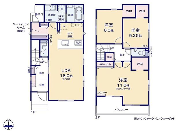 【3LDK+S】ユーティリティールーム（納戸）を設置！
お水、調味料や日用品も人目に付かず片付けられます！
勝手口も付いているのでゴミ置き場まで近くて便利です♪