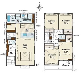 ※協定道路部分19.42m2含む
対面システムキッチンを採用し、お料理しながら家族と会話も楽しめます♪
キッチン隣にユーティリティールーム（納戸）付き！お掃除道具や日用品のストックもスッキリ収納☆ 