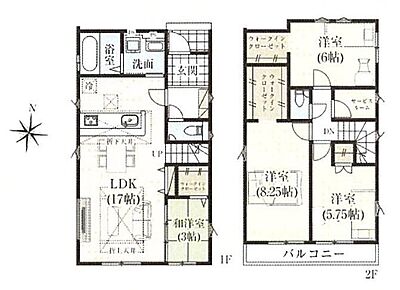 ライフスタイルに合わせて使いやすいリビング横の和洋室！家事動線スムーズな水回り集中型！家事の時短にもつながりそうです♪WIC×3カ所はそれぞれしっかり奥行きがあるので大容量で使いやすい設計！ 