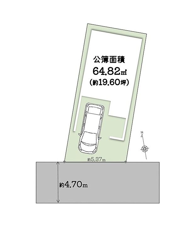 【土地図】\ 南向き×間口5.3m、開放感と日当たりが抜群!/
■大阪メトロ谷町線/大阪モノレール線「大日」駅 自転車8分
■金田小学校 徒歩3分/庭窪中学校 徒歩9分
