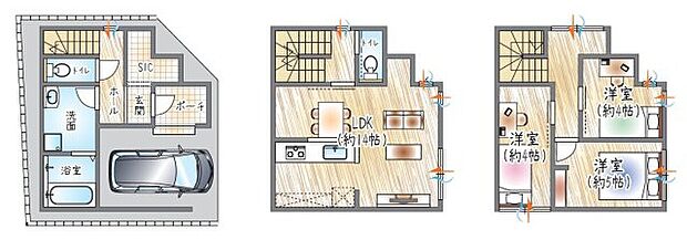 【3LDK】■シューズインクローゼット付き！
■2階LDKでプライバシーにも考慮された間取り◎