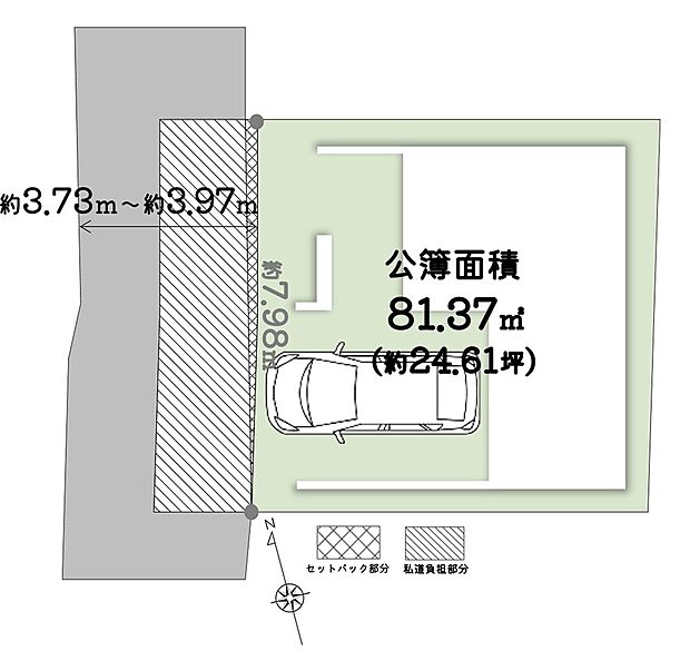 【土地図】約7.9mのゆとりある間口で駐車も安心◎
■鶴橋駅へ徒歩3分■味原小学校徒歩4分 小さなお子様の通学も安心です。