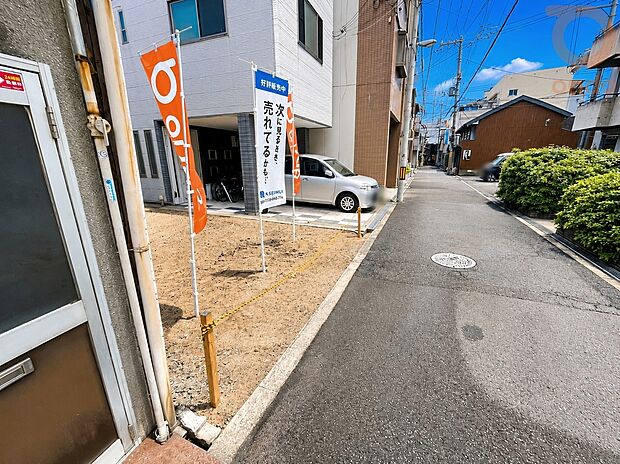 【【前面道路含む現地写真】】全面道路幅員：約3.8m