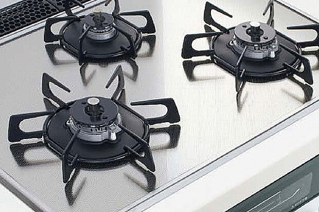 【【ガラストップコンロ】】左右バーナーとグリルにタイマーを搭載。グリルは分解できてお掃除ラクラク。強化ガラスの天板は透明感が美しく、耐久性・耐熱性に優れています。