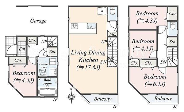 【1号棟】図面と異なる場合は現況を優先。