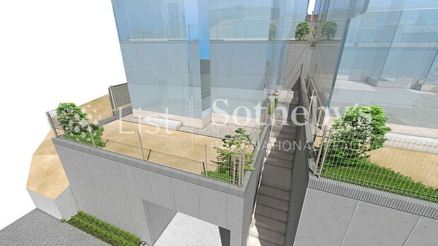 ※掲載の完成予想外構パースは設計段階の図面を基に描いたもので実際とは異なる場合があります。