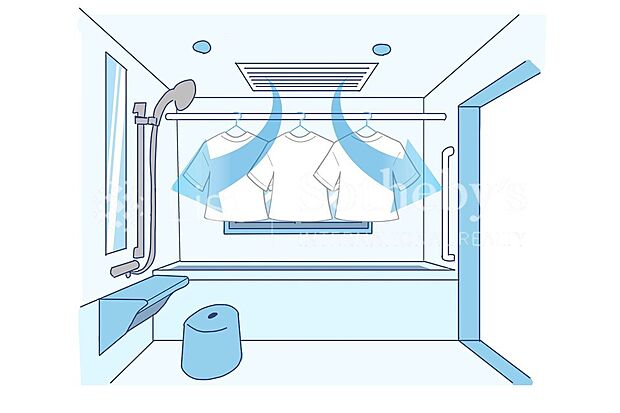 【その他設備】梅雨時期や花粉が気になる季節に重宝する、便利な浴室乾燥機付!浴室暖房機能は、急激な温度変化を防ぎ、ヒートショックのリスクを軽減します。