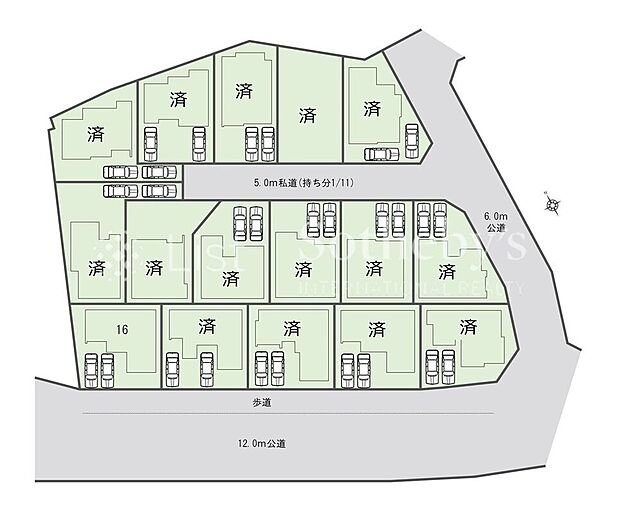 【全体区画図】※図面と異なる場合は現況を優先。