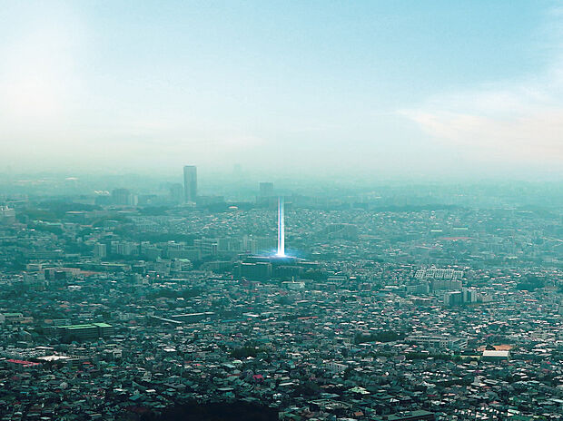 【土地67坪超街区】豊中市春日町・公園隣接プロジェクト始動。土地面積67坪超、限定2区画の邸別設計・庭付き2階建て新街区が誕生。資料請求受付開始（航空写真）（2018年9月撮影）（一部CG加工済）