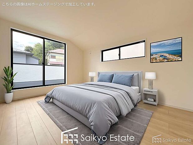 【洋室(施工例)】居室が4部屋ございますので、書斎や子供部屋、収納部屋などライフステージに合わせてご利用いただけます。