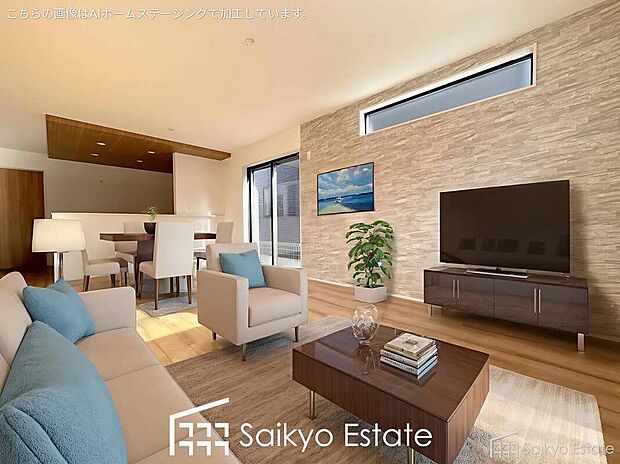 【リビング【施工例】】開放感と採光にこだわった16帖の広々としたLDKです。陽光いっぱいの空間で家族団らんの時間も増えそうですね！

