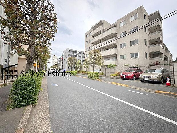 【前面道路】周辺は公園が点在する緑豊かな住環境です。この機会に是非、周辺環境も併せて現地をご覧ください。