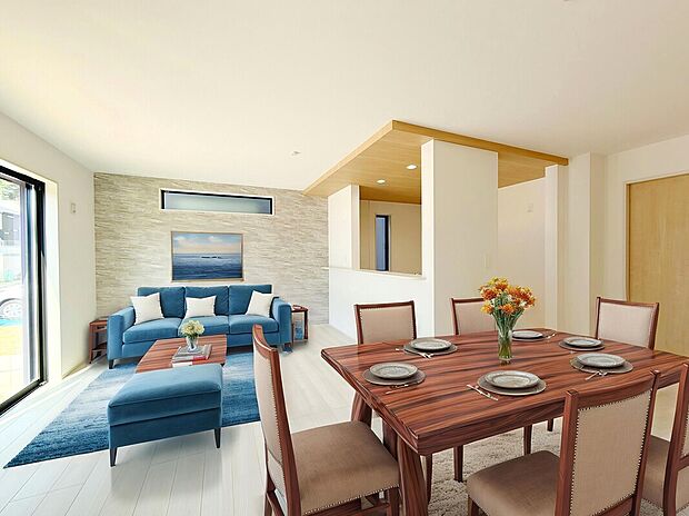 【建物プラン例：LDK】
「設計住宅性能評価書」「建設住宅性能評価書」の取得をしている高仕様なプランでの安心の暮らし。