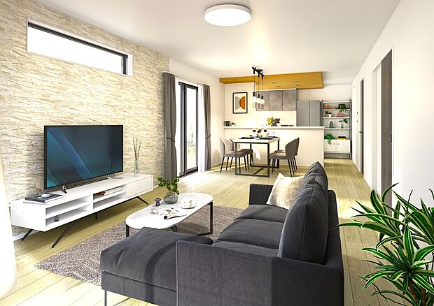 【建物プラン例:LDK】
「設計住宅性能評価書」「建設住宅性能評価書」の取得をしている高仕様なプランでの安心の暮らし。