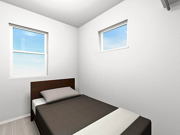 【建物完成イメージパース：Room】
LDKには床暖房が備わっており、キッチンには食洗器が搭載、浴室換気暖房機能付きバスルームなど快適な生活を送れる設備仕様が豊富な邸宅！