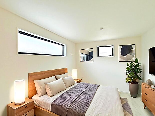 【Room:2号棟】
全室2面採光、全居室収納付きでパーソナルスペースも開放的で快適な空間に保つことが可能。