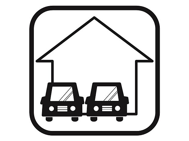 【【駐車2台可能】】駐車スペースが車2台分あります!車だけでなく、自転車やバイクも置けます。(車種による)