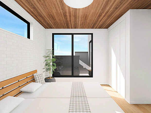 【【建物イメージパース：Room】】全居室に収納がついているので、収納を活用することでより広く快適な住空間を保つことが可能です。