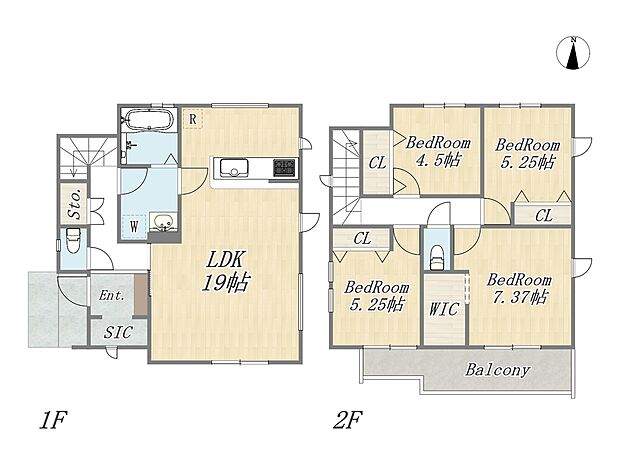 【4LDK+WIC+SIC+ワイドバルコニー】太陽光パネル搭載、長期優良住宅