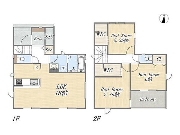 【3LDK+2WIC+SIC+ワイドバルコニー】太陽光パネル搭載、長期優良住宅