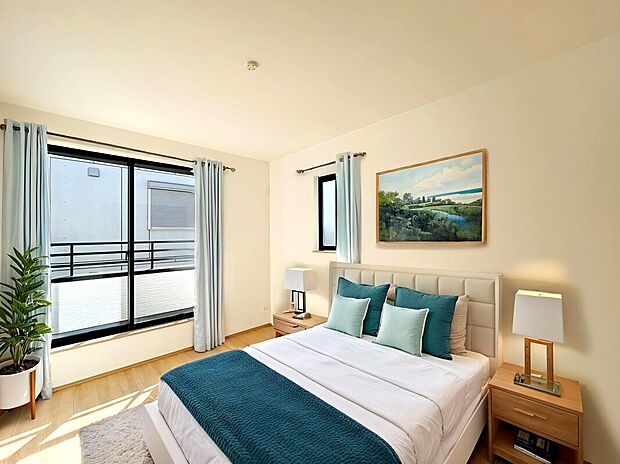 【【Room：6帖】】全居室2面採光なので、どの居室も圧迫感や閉塞感がなく、くつろぎやすい空間となっています。