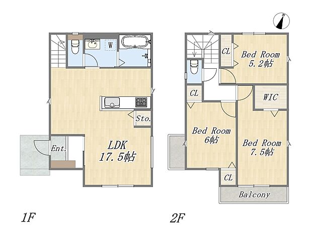 【【参考プラン：3号地】】Plan：3LDK+WIC+カースペース
建物面積：86.12m2
建物価格：2000万円