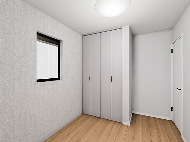 【【イメージパース:Room】】全室2面採光で陽当たり良好。全居室に収納が備わっているプランニング。