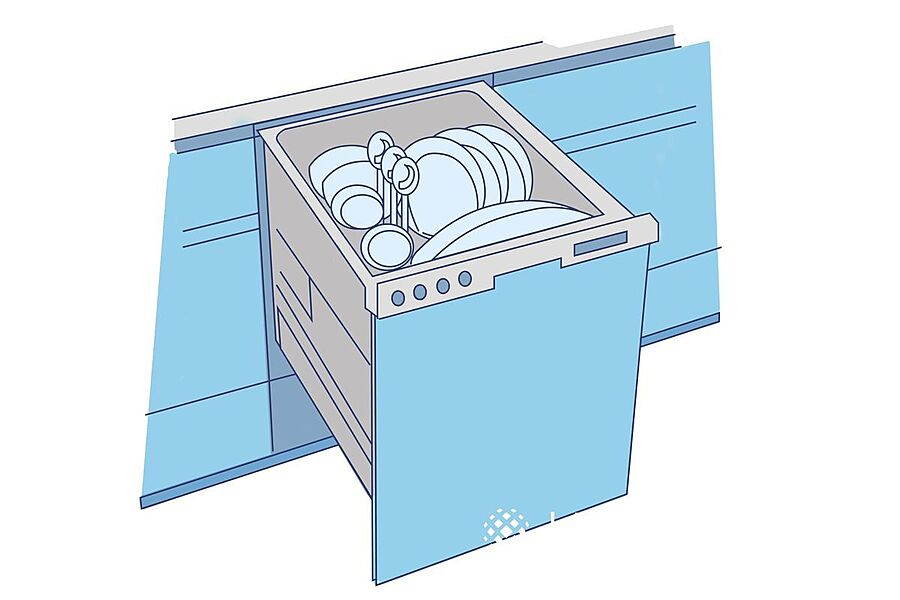 ■食洗機■ビルトインの食洗機が付きシステムキッチンに内蔵され