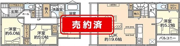 【4LDK】11号棟はリビングが2階にございます。