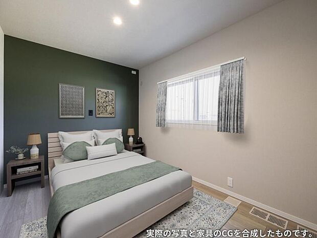 主寝室【8号地】(2025年2月撮影)WIC付きで機能的なプライベート空間