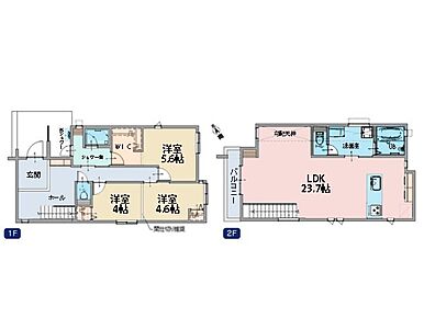 外シャワーと1階にもシャワー室完備 