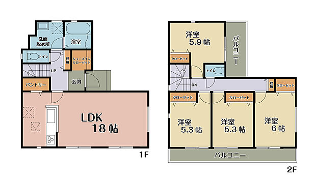 3390万円、4LDK、土地面積114.51m2、建物面積99.16m2