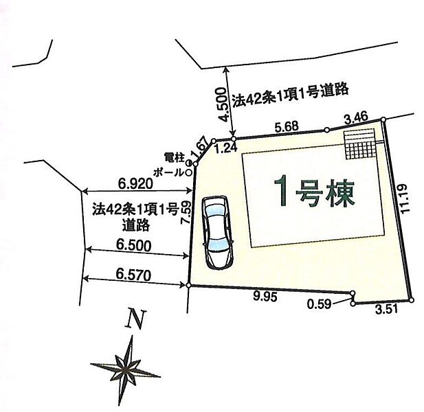 【区画図】
住環境良好な人気の低層住居専用地域に立地しております。守られた環境は、お子様との暮らしにもおすすめです。