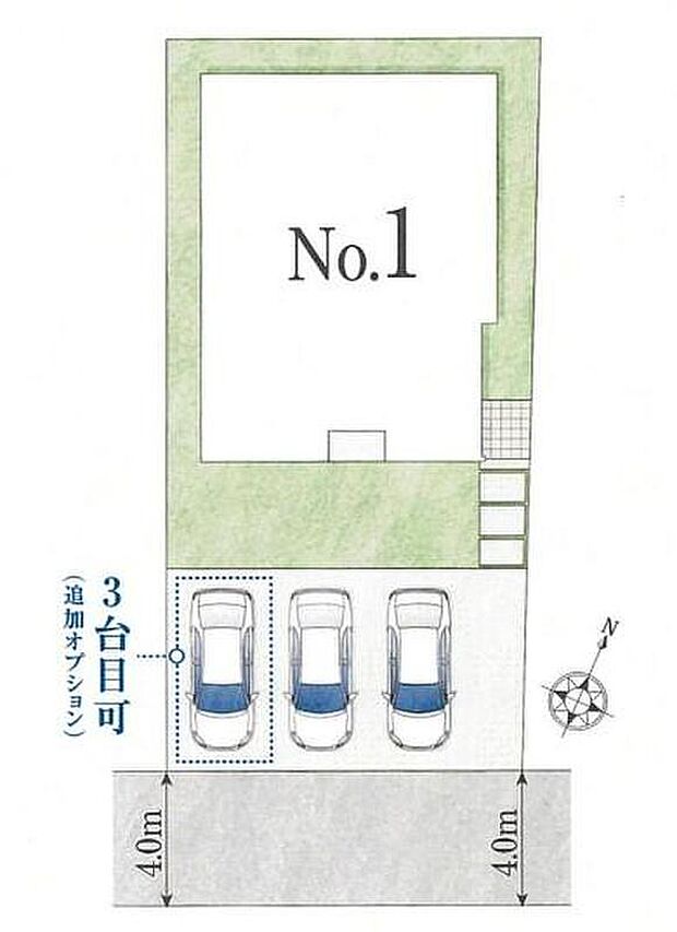 敷地面積７１坪超の整形地です。南道路に面し、日当たり良好です♪