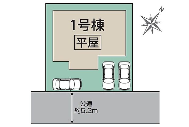 敷地面積６０坪超！南側道路に面した整形地です♪カースペース３台分ございます。