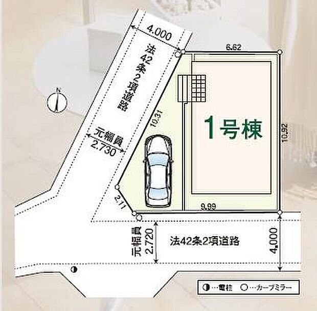 南×西道路の角地で通風採光良好!開放感があります♪カースペース完備。駐車しやすい区画で運転が苦手な方でも安心。