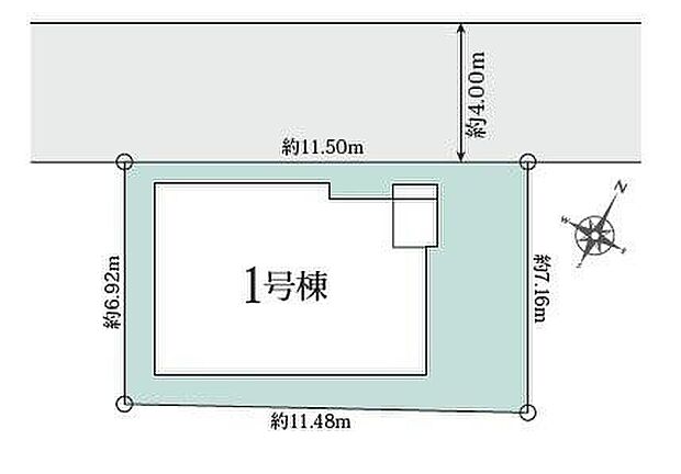 間口が約１１．５ｍと広めの整形地で有効活用しやすいです！周辺は第一種低層住居専用地域で落ち着いた住環境です。
